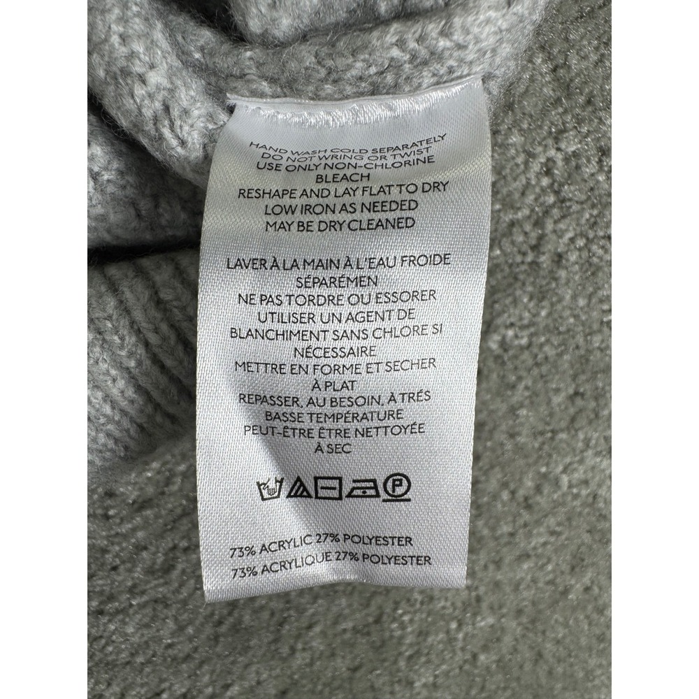 Pilcro Anthropologie Grey Cable Knit Embroidered House Sweater XXS New - Picture 9 of 11